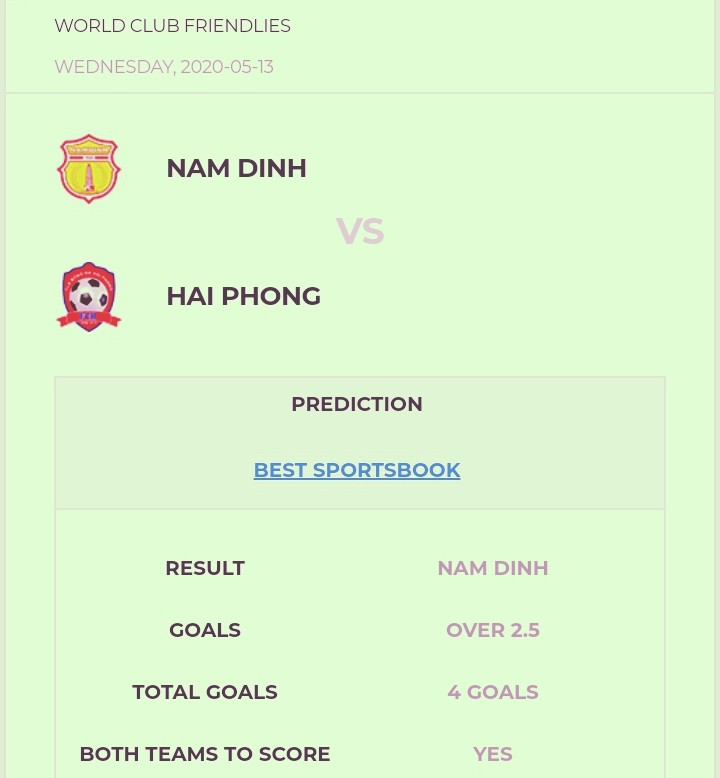 13/05/2020: [Sports Prediction] Nebitchi vs Ahal FT (Turkmenistan Yokary Liga) + World Club Friendlies