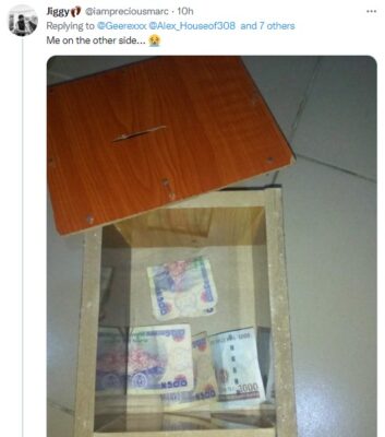 Reaction As Nigerian Lady Shows off ₦5.3 Million She Saved In Her Piggy Bank Within 10 Months