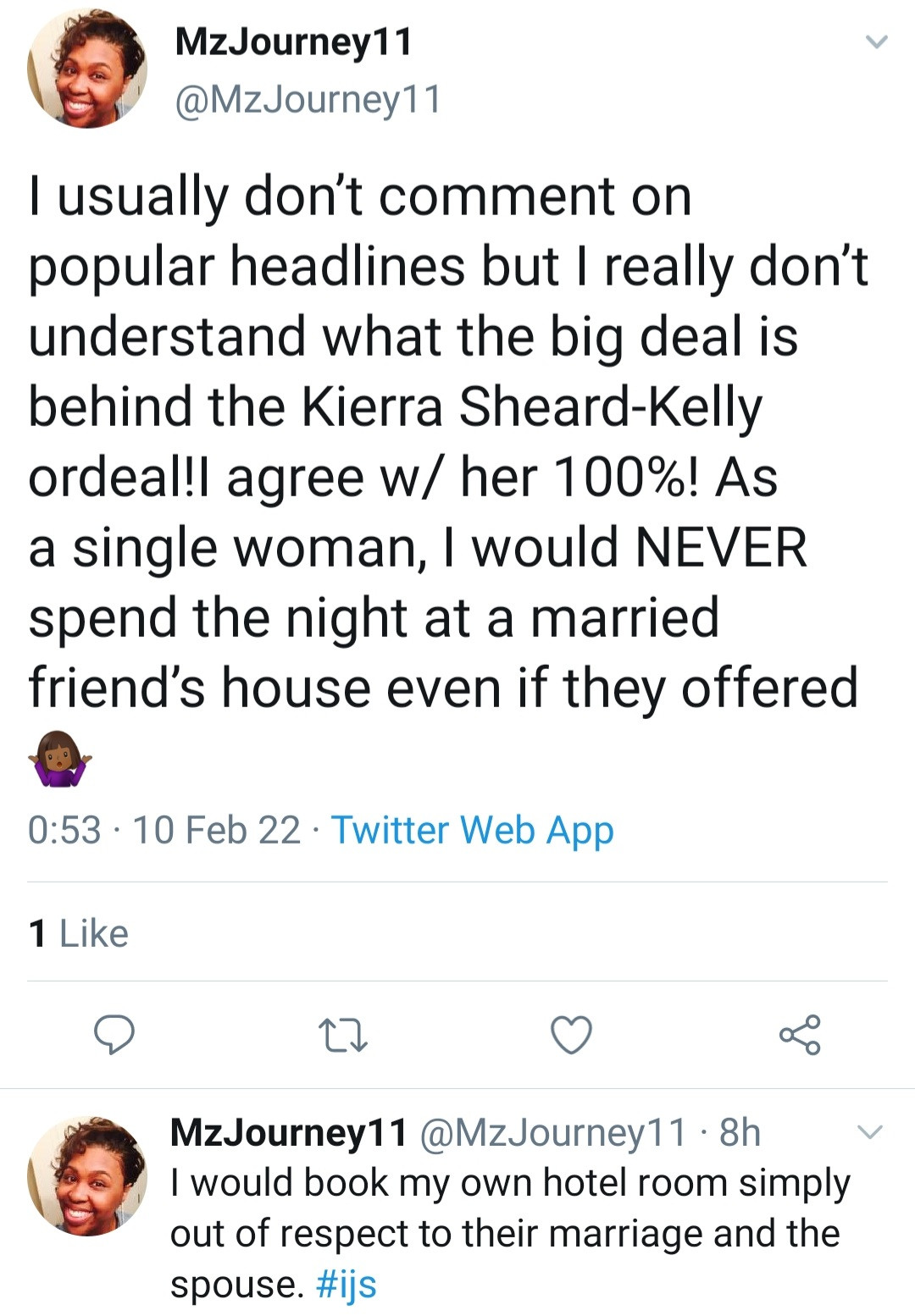 Reactions as singer Kierra Sheards says she books her female friends a hotel when they visit and never lets them sleep at her home because she doesn