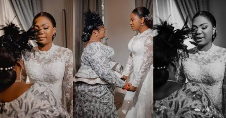 “Nothing beats a mother’s love” – Mercy Chinwo writes as she shares emotional moment with mother at her wedding