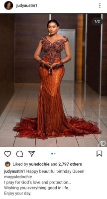 Netizens drag Yul Edochie’s second wife, Judy after she celebrated senior wife, May on her birthday