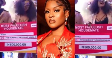 Phyna receives N500k after being voted ‘Most Fabulush’ housemate