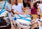 Actor Ayo Olaiya Left Speechless as Wife Surprises Him with a Brand New Car on Film Set