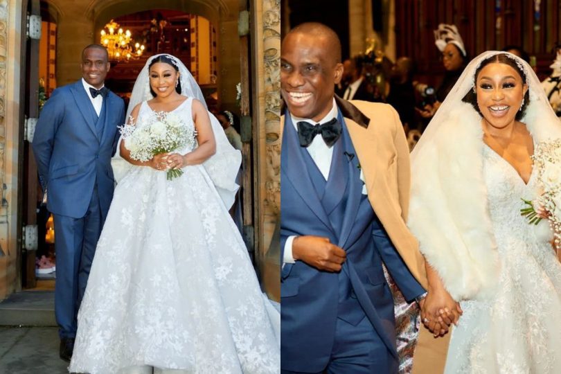 Celebrities Unite in Prayer as Rita Dominic and Husband, Fidelis Anosike, Celebrate Their First Wedding Anniversary