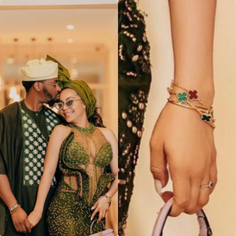 Maria Chike and her long-term partner Kelvin ignite marriage rumors as she flaunts a ring on her wedding finger